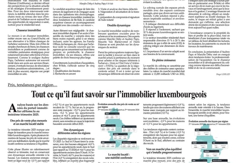 Le marché immobilier luxembourgeois côté acquéreur